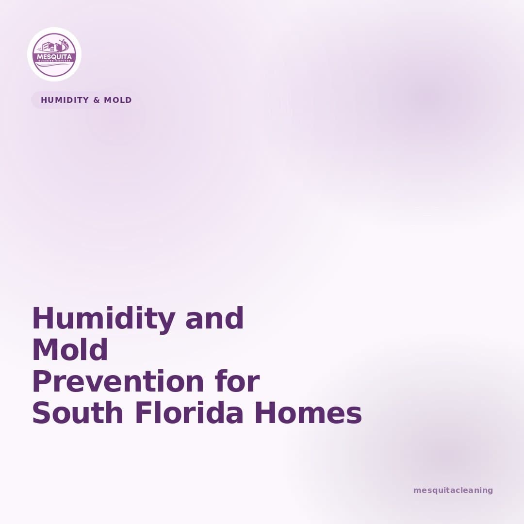 Bright, dry South Florida living room with the AC running and a hygrometer reading 50 percent humidity